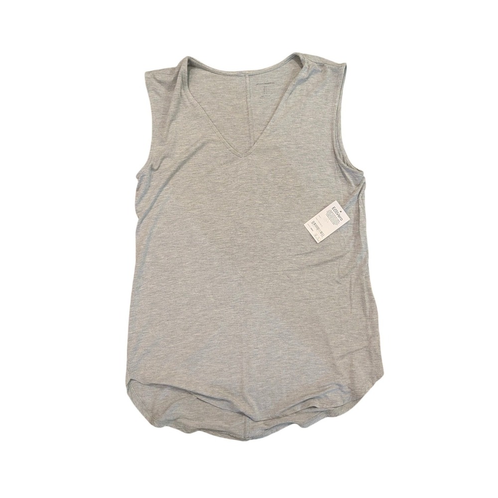 Amazon Essentials Grey V-Neck Sleeveless Tank‎ Top EcoVero Viscose Womens Size M